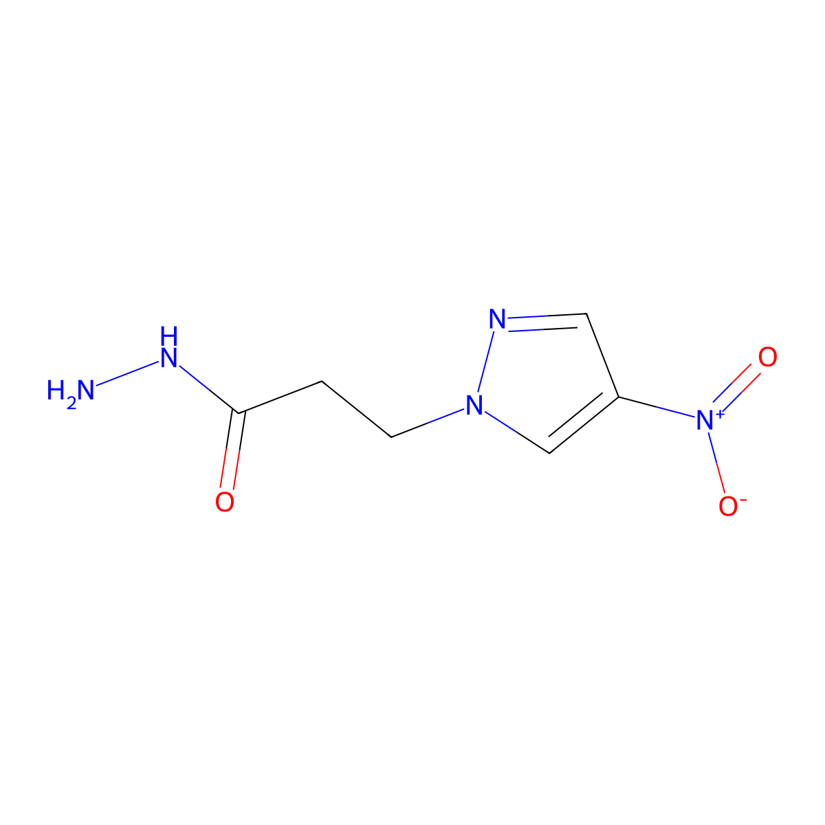 3-(4-nitro-1H-pyrazol-1-yl)propanehydrazide molecular structure, CAS 512809-14-2