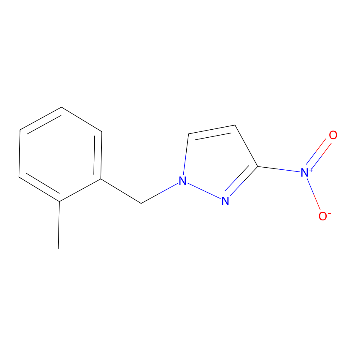 1-[(2-Methylphenyl)methyl]-3-nitro-1H-pyrazole molecular structure, CAS 512809-17-5
