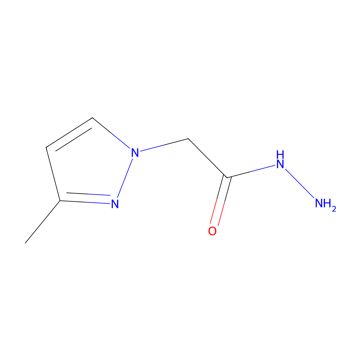 2-(3-methyl-1H-pyrazol-1-yl)acetohydrazide molecular structure, CAS 512809-84-6
