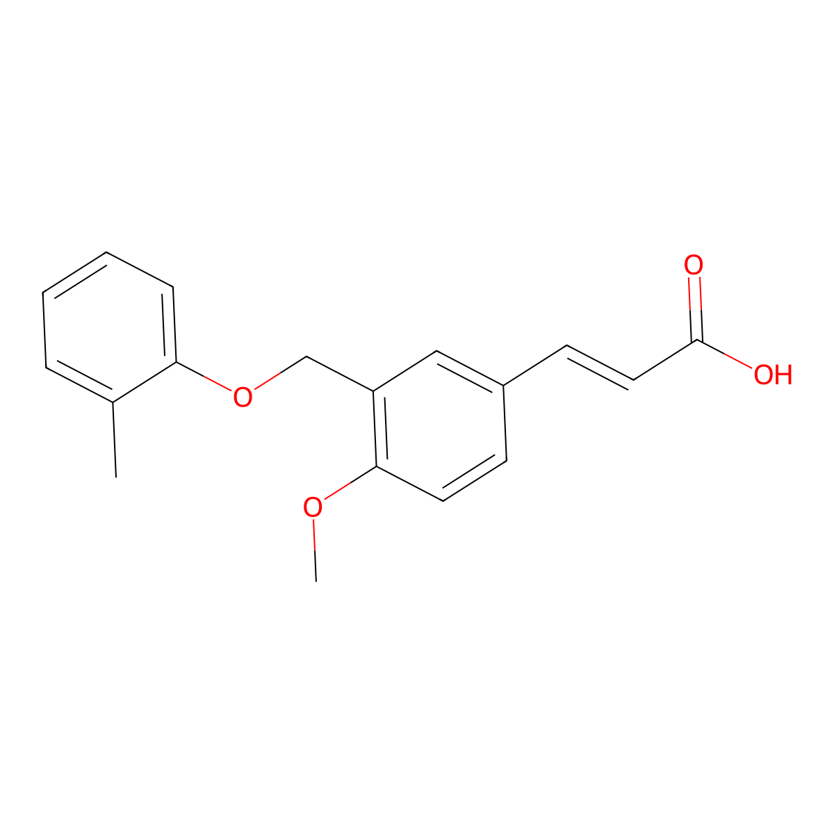 (2E)-3-{4-methoxy-3-[(2-methylphenoxy)methyl]phenyl}prop-2-enoic acid molecular structure, CAS 512809-89-1