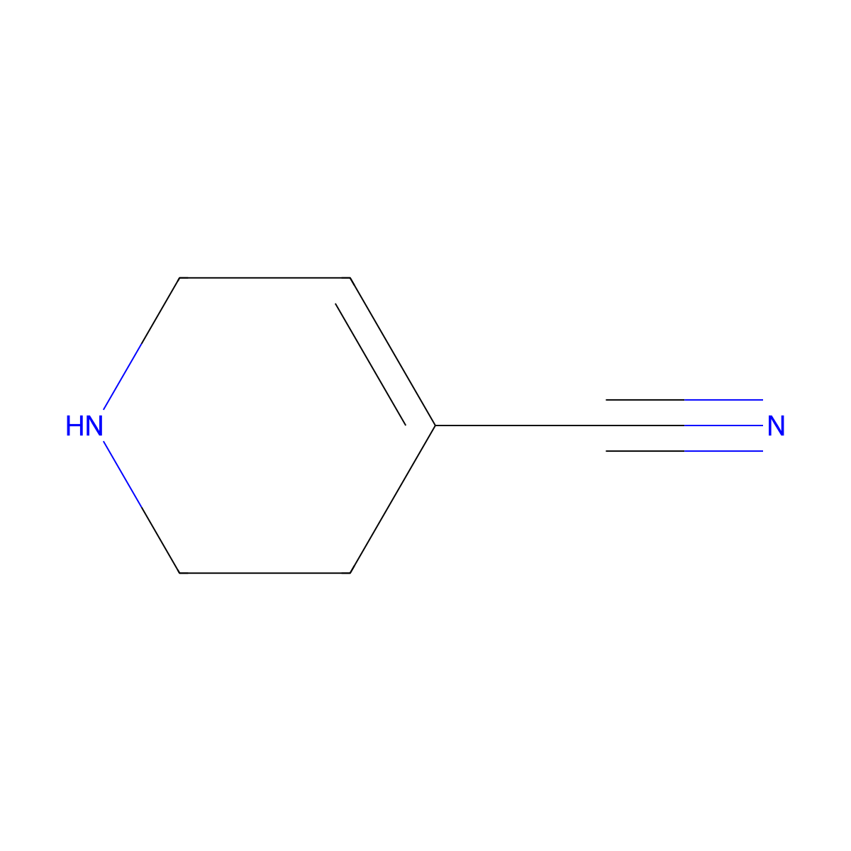 1,2,3,6-Tetrahydropyridine-4-carbonitrile molecular structure, CAS 51281-61-9