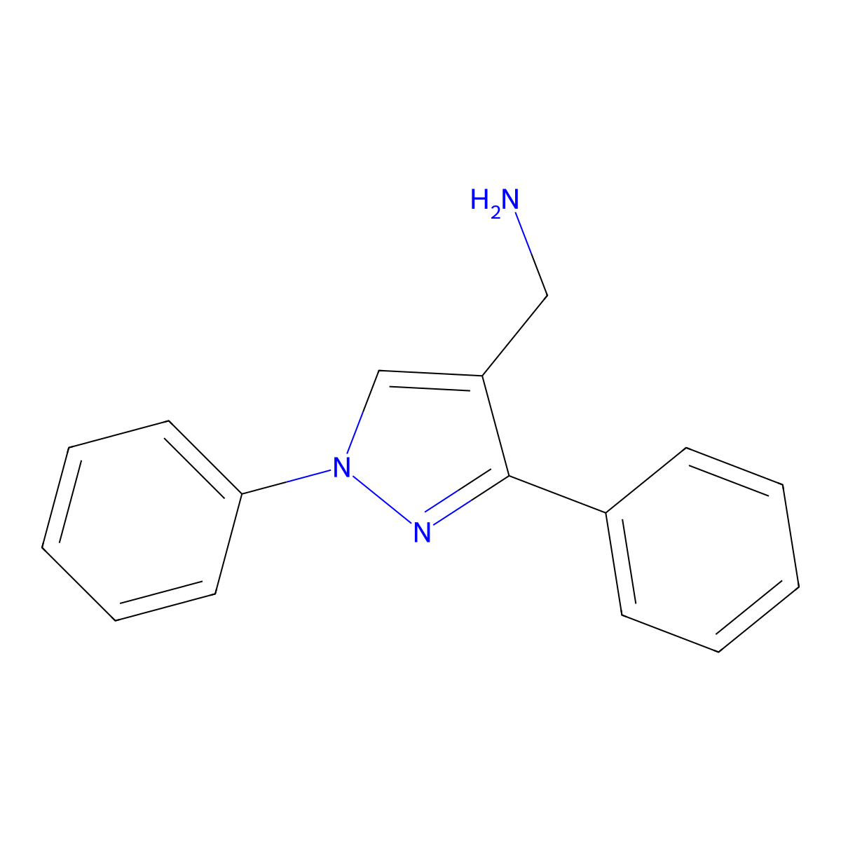 (1,3-diphenyl-1H-pyrazol-4-yl)methylamine molecular structure, CAS 512810-07-0