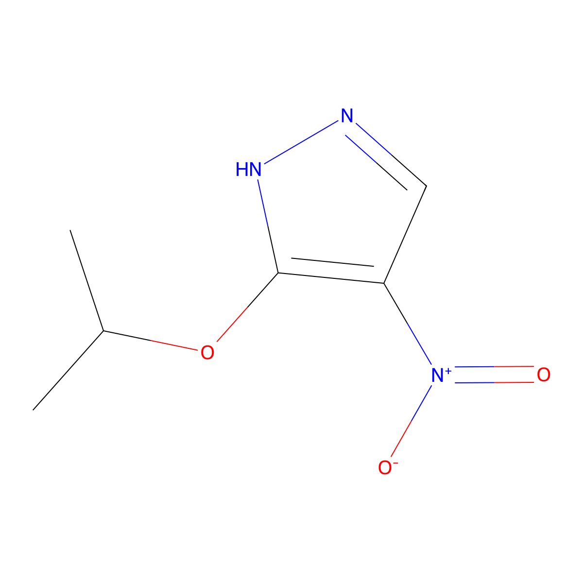 3-Isopropoxy-4-nitro-1H-pyrazole molecular structure, CAS 512810-09-2