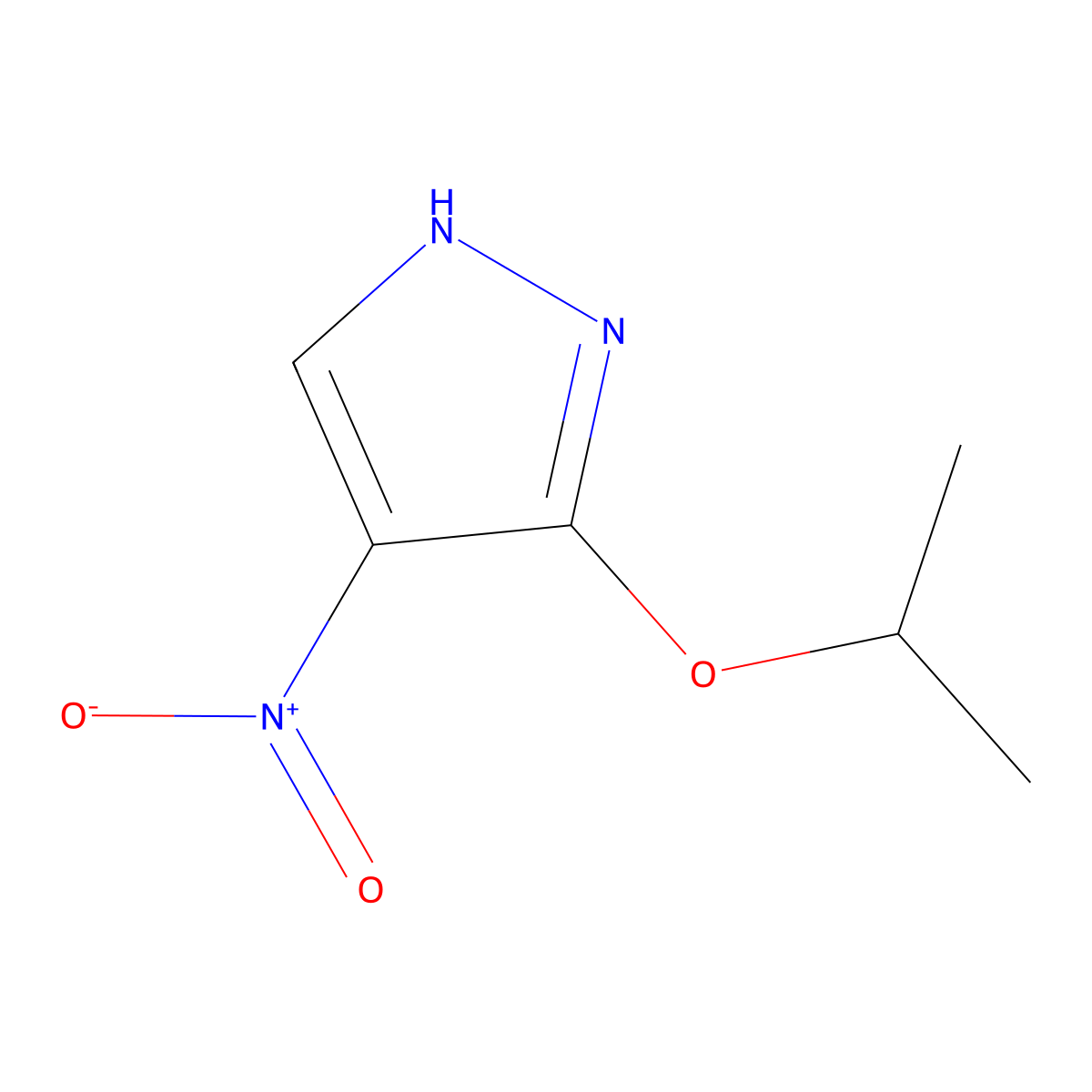 3-Isopropoxy-4-nitro-1H-pyrazole molecular structure, CAS 512810-09-2