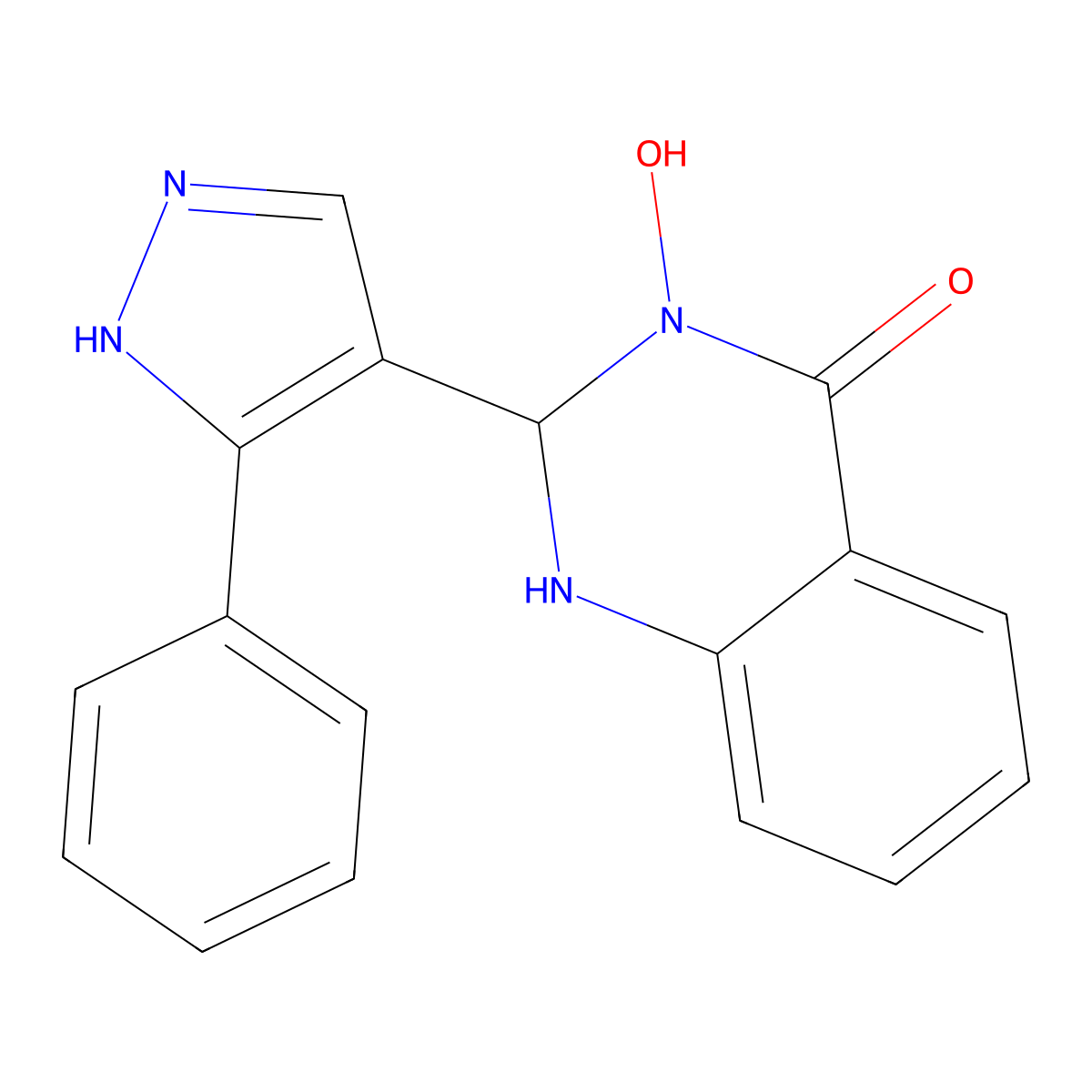 3-hydroxy-2-(3-phenyl-1H-pyrazol-4-yl)-2,3-dihydro-4(1H)-quinazolinone molecular structure, CAS 512817-26-4