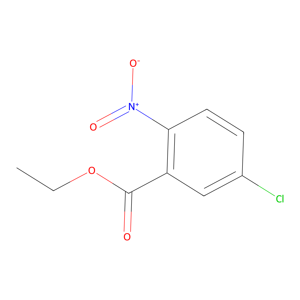 Ethyl 5-chloro-2-nitrobenzoate molecular structure, CAS 51282-56-5