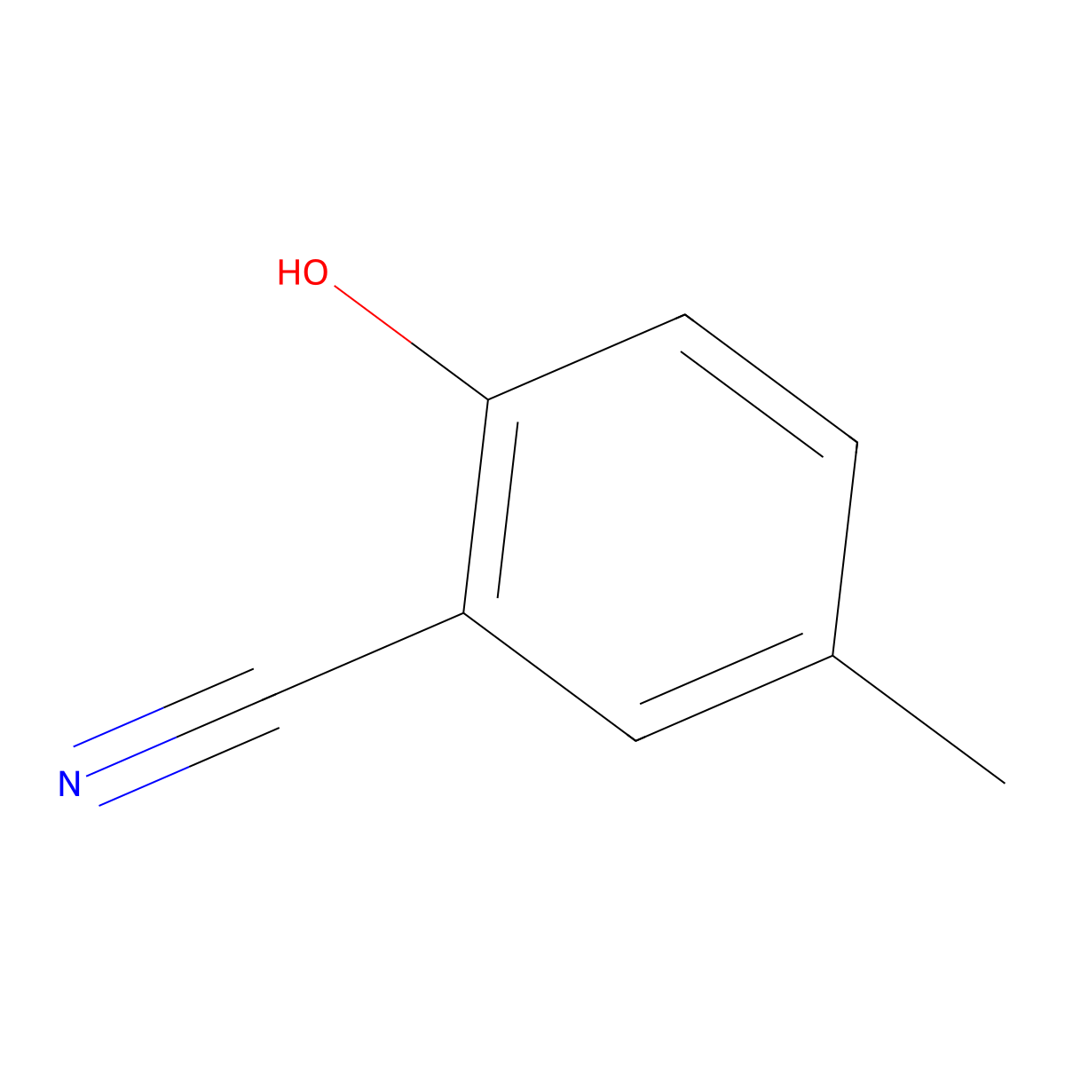 2-Hydroxy-5-methylbenzonitrile molecular structure, CAS 51282-90-7