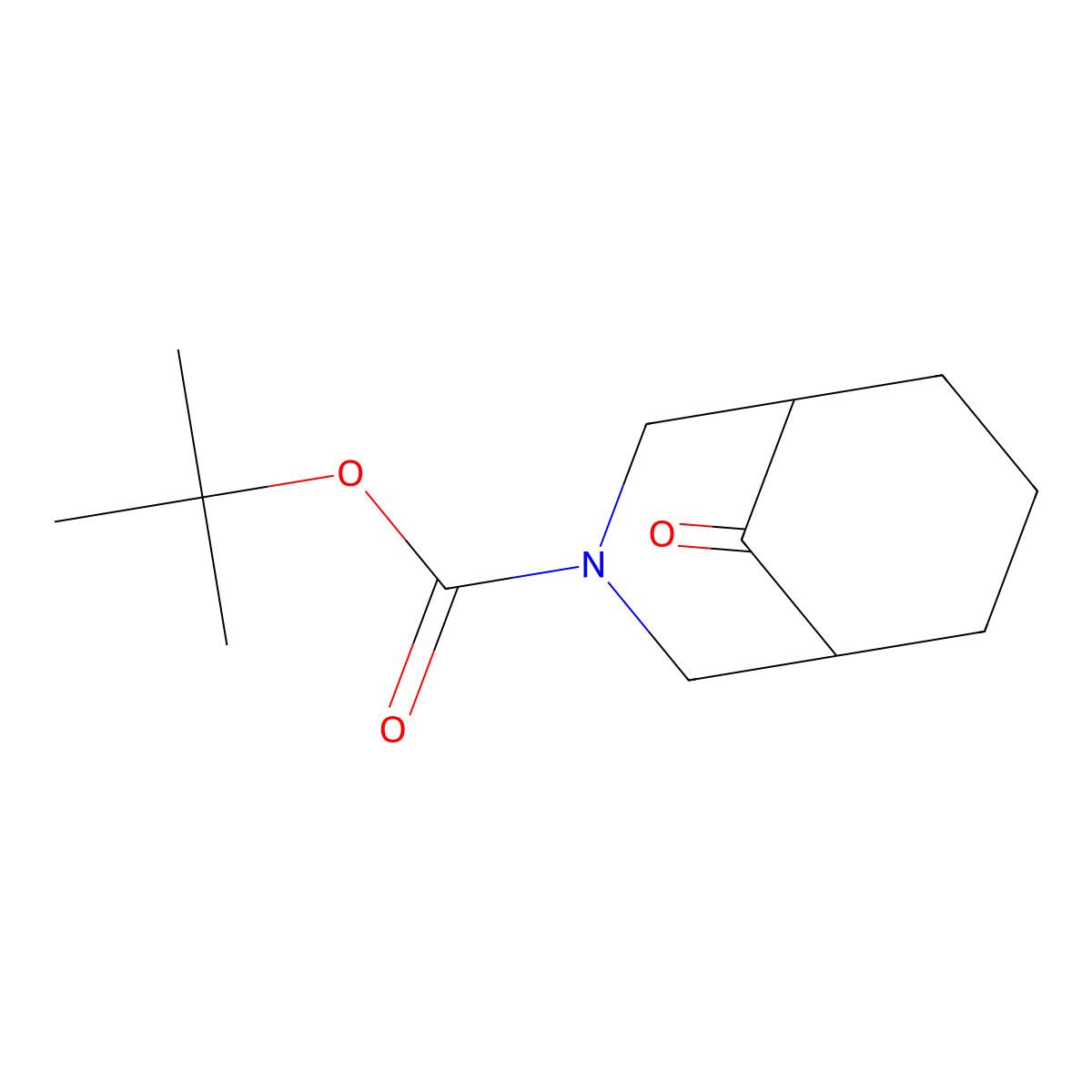 9-Oxo-3-azabicyclo[3.3.1]nonane-3-carboxylic acid 1,1-dimethylethyl ester molecular structure, CAS 512822-34-3