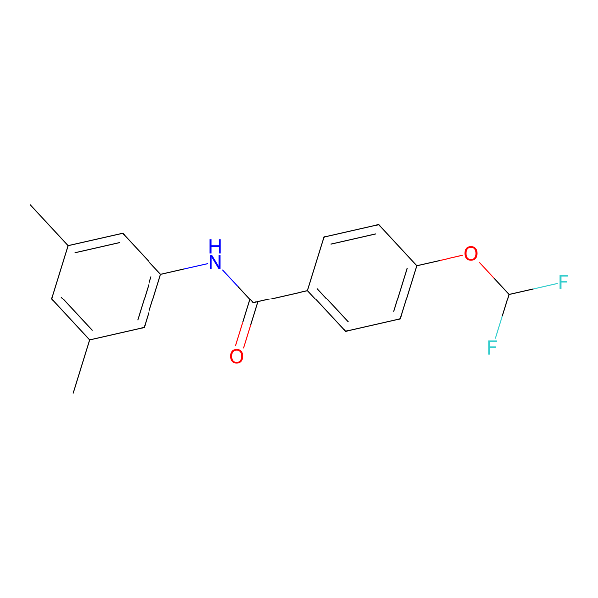 4-(difluoromethoxy)-N-(3,5-dimethylphenyl)benzamide molecular structure, CAS 512823-06-2