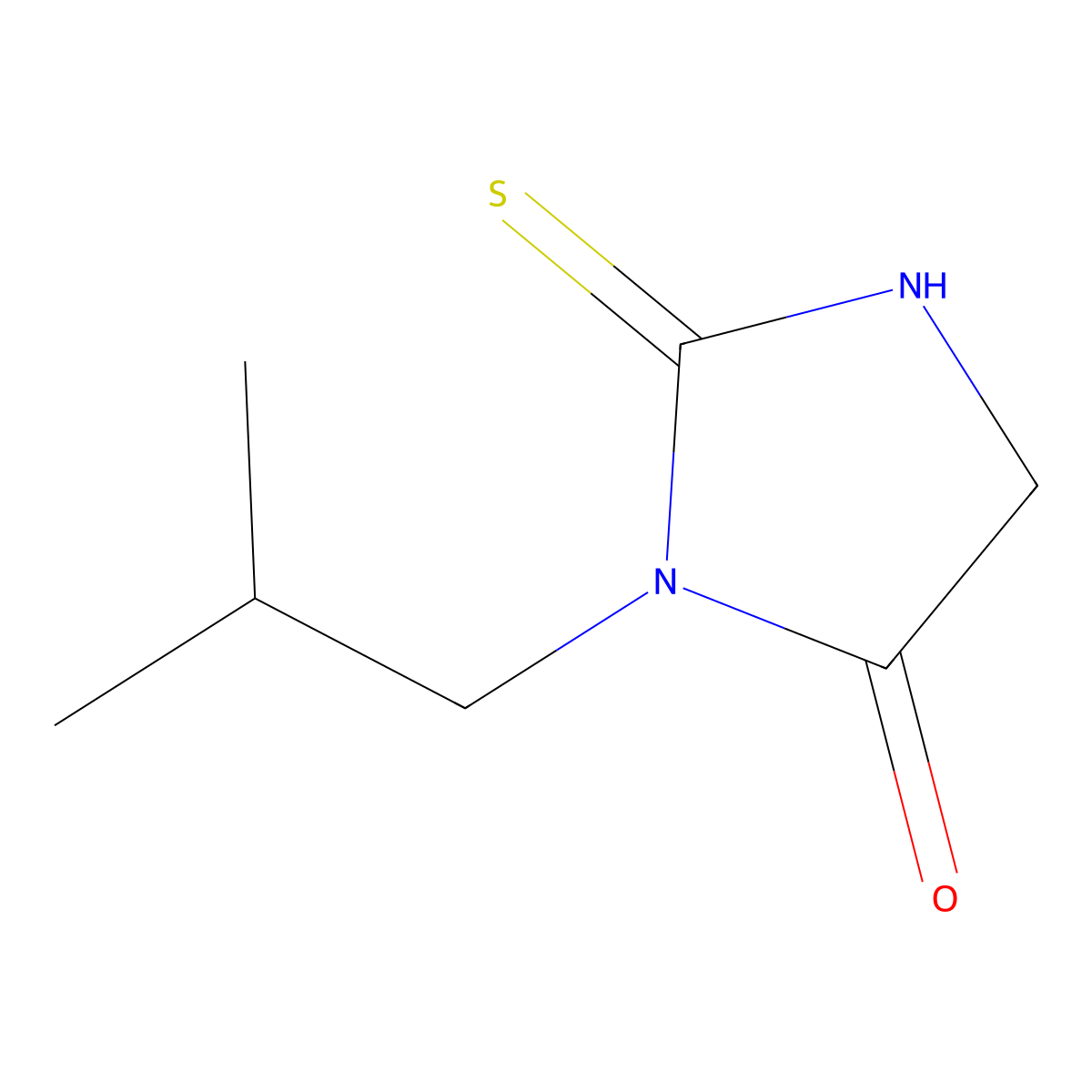 1-(2-methylpropyl)-2-sulfanyl-4,5-dihydro-1H-imidazol-5-one molecular structure, CAS 512823-85-7