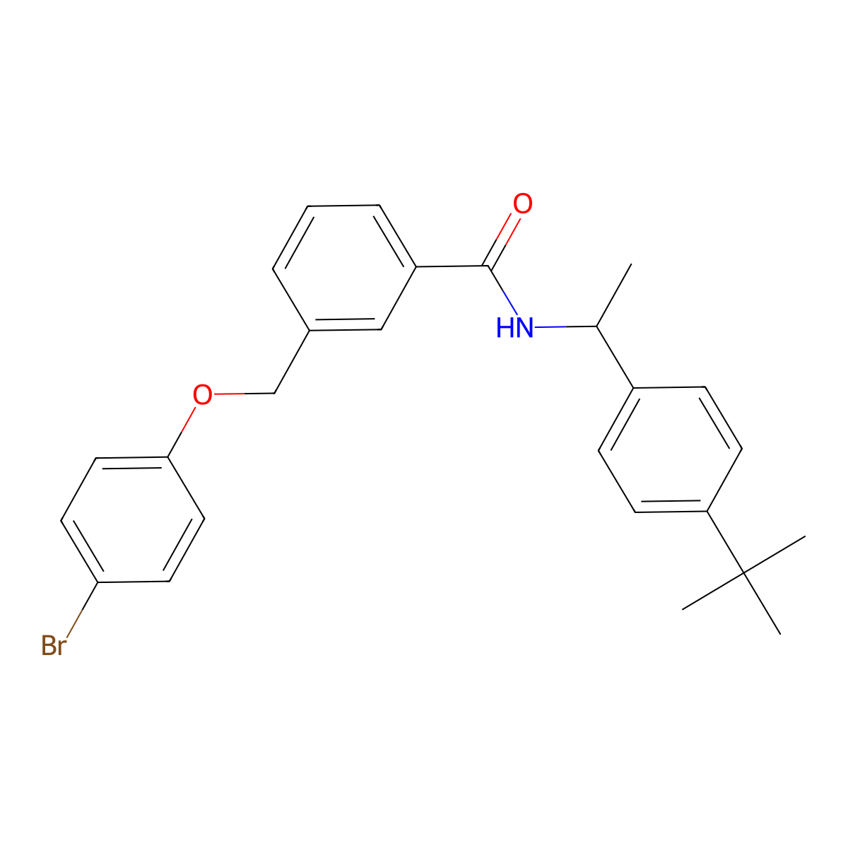 3-[(4-bromophenoxy)methyl]-N-[1-(4-tert-butylphenyl)ethyl]benzamide molecular structure, CAS 512825-18-2