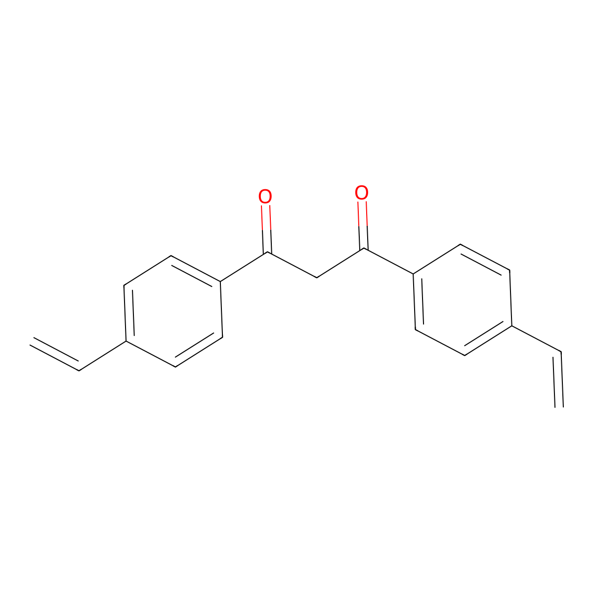 1,3-Bis(4-vinylphenyl)-1,3-propanedione molecular structure, CAS 512828-08-9
