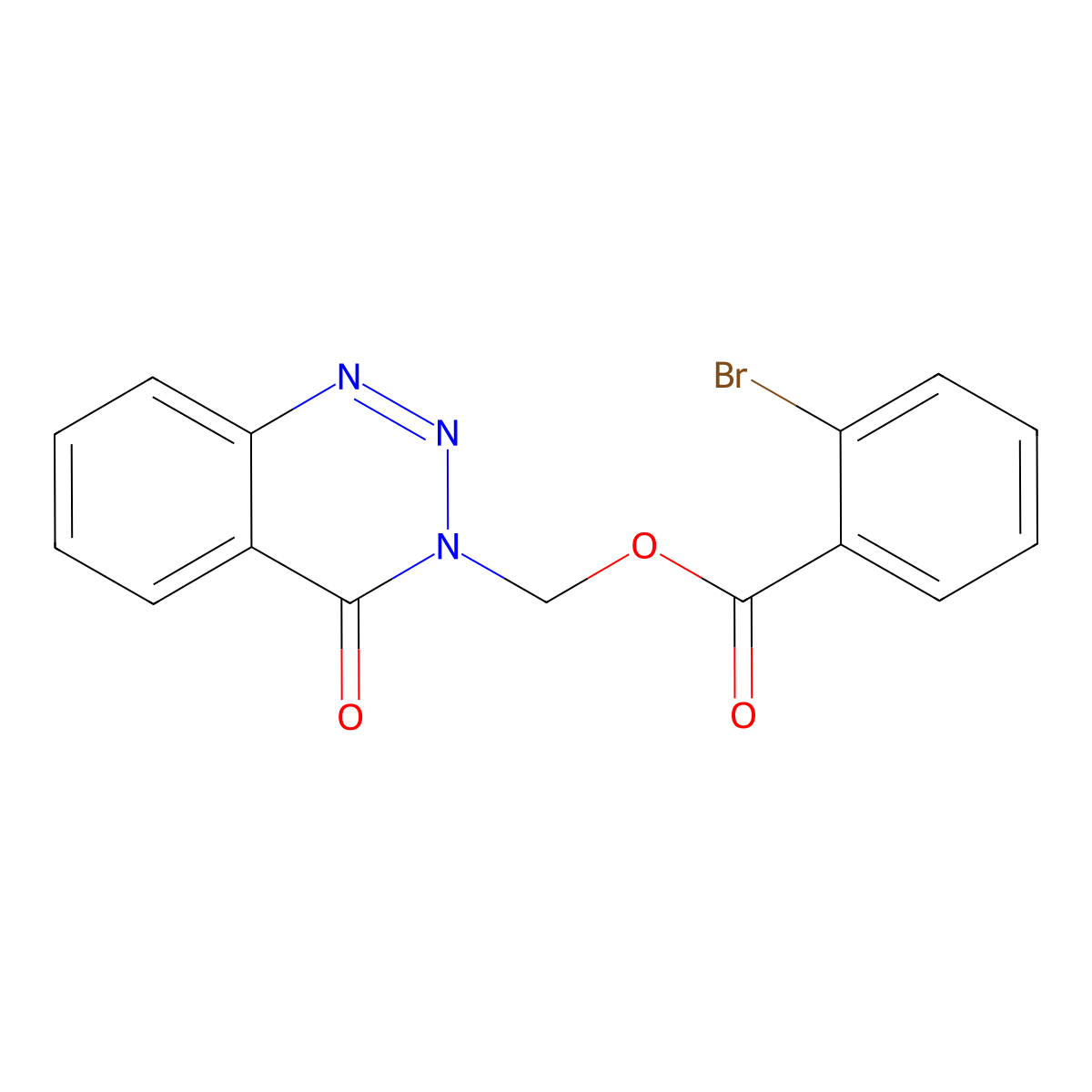 (4-oxobenzo[d][1,2,3]triazin-3(4H)-yl)methyl 2-bromobenzoate molecular structure, CAS 512840-02-7