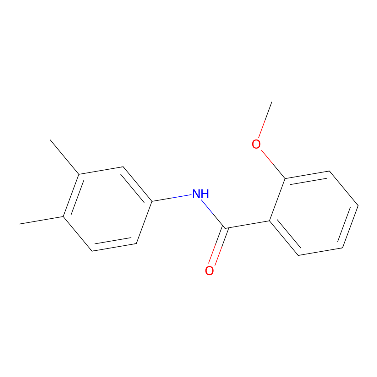 N-(3,4-dimethylphenyl)-2-methoxybenzamide molecular structure, CAS 512842-15-8