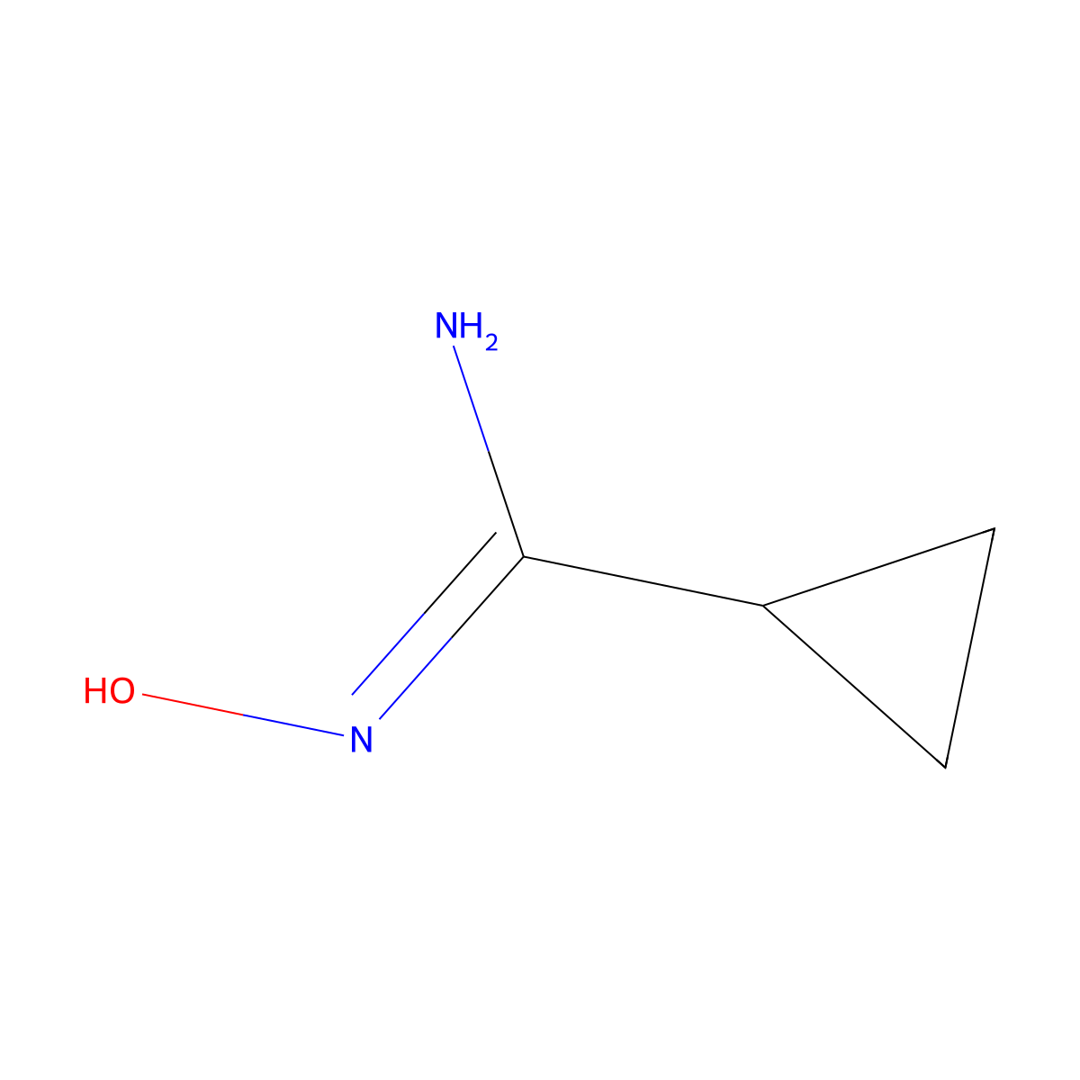 N'-Hydroxycyclopropanecarboximidamide molecular structure, CAS 51285-13-3