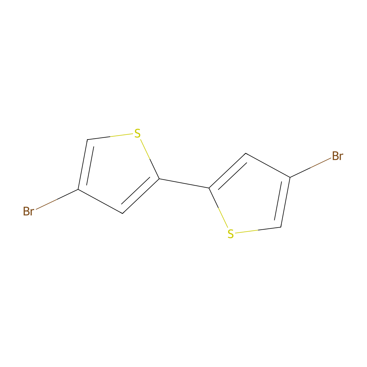 4,4'-Dibromo-2,2'-bithiophene molecular structure, CAS 51285-60-0