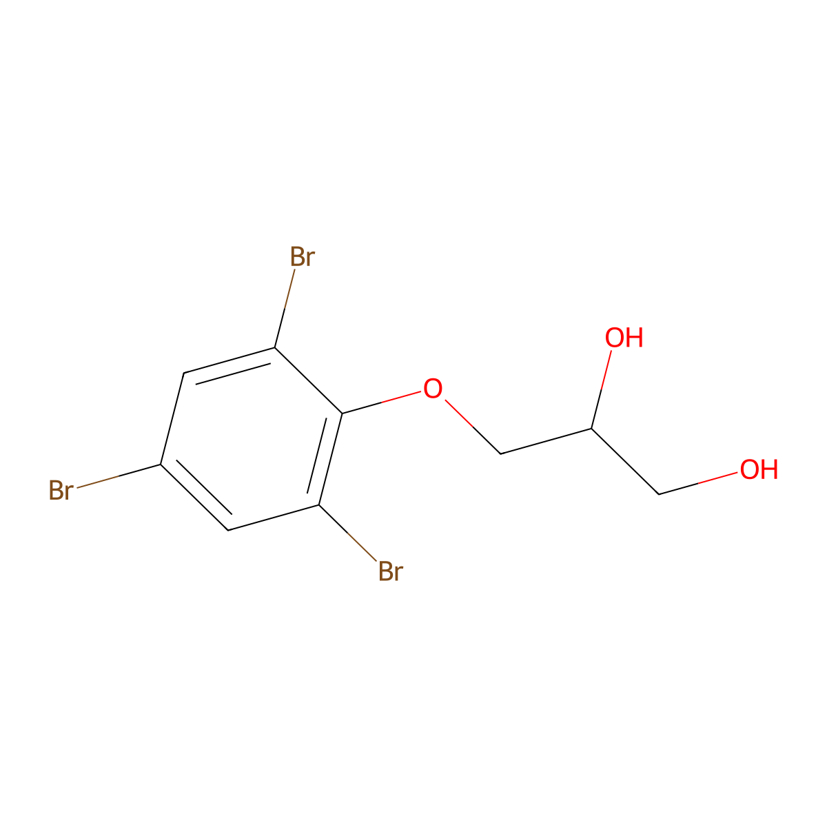 3-(2,4,6-Tribromophenoxy)propane-1,2-diol molecular structure, CAS 51286-98-7