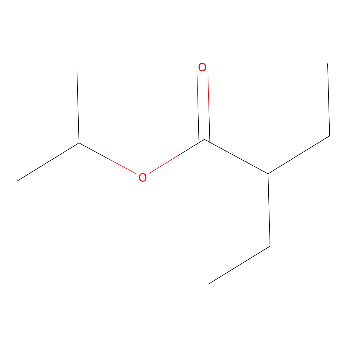 Isopropyl 2-ethylbutyrate molecular structure, CAS 5129-47-5