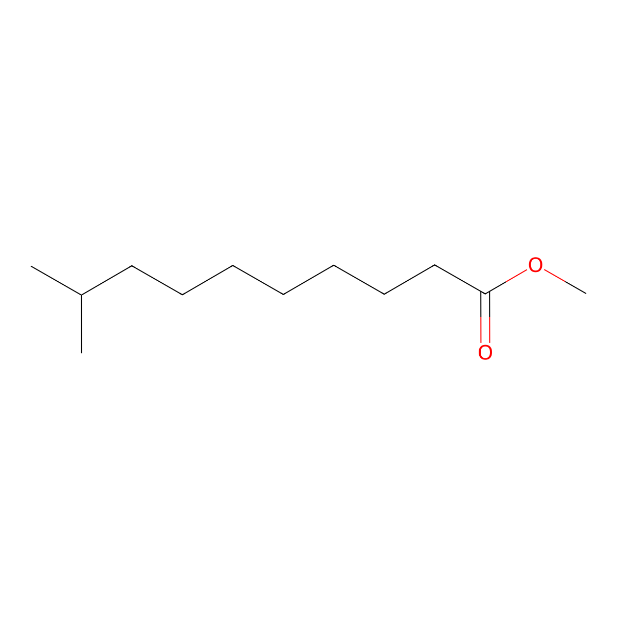 Methyl 9-methyldecanoate molecular structure, CAS 5129-55-5