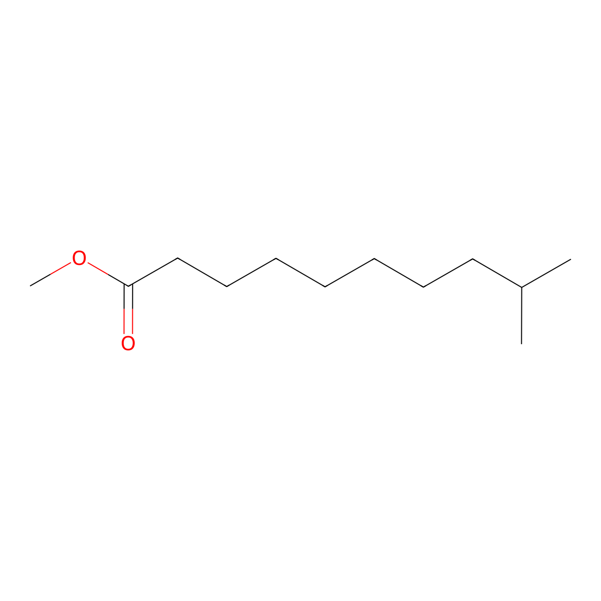 Methyl 9-methyldecanoate molecular structure, CAS 5129-55-5