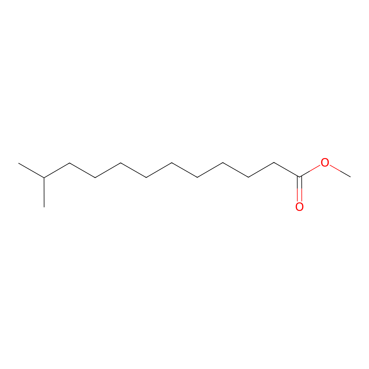 Methyl 11-methyldodecanoate molecular structure, CAS 5129-57-7