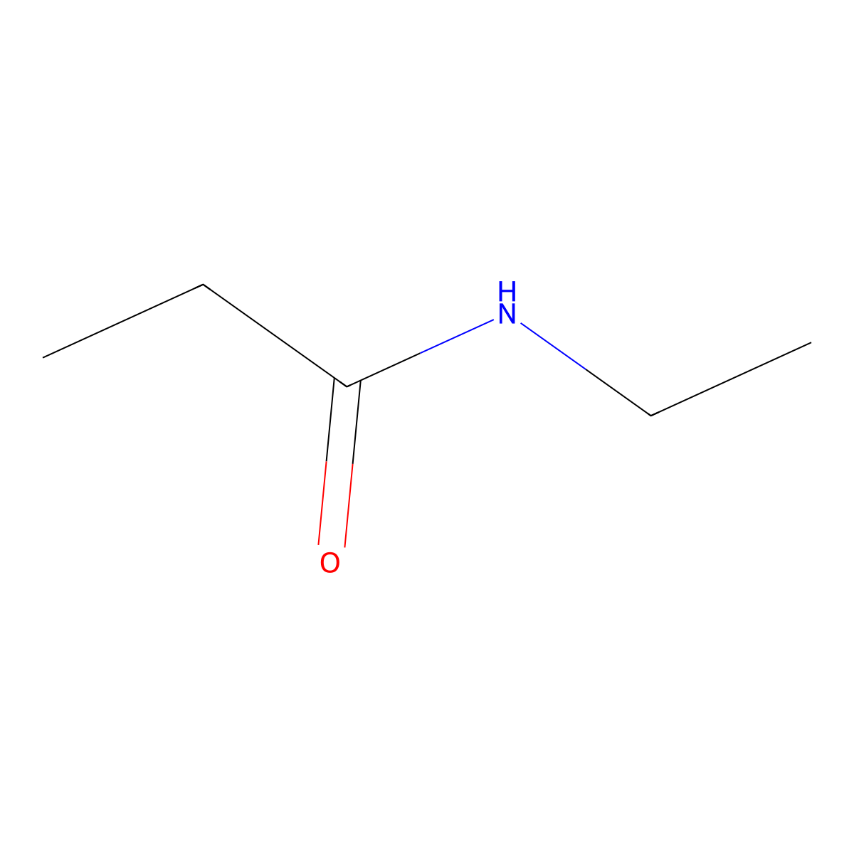 N-Ethylpropionamide molecular structure, CAS 5129-72-6