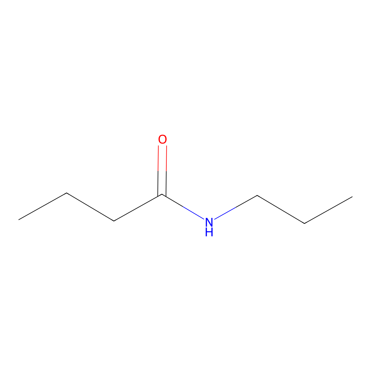 Butanamide, N-propyl- molecular structure, CAS 5129-73-7