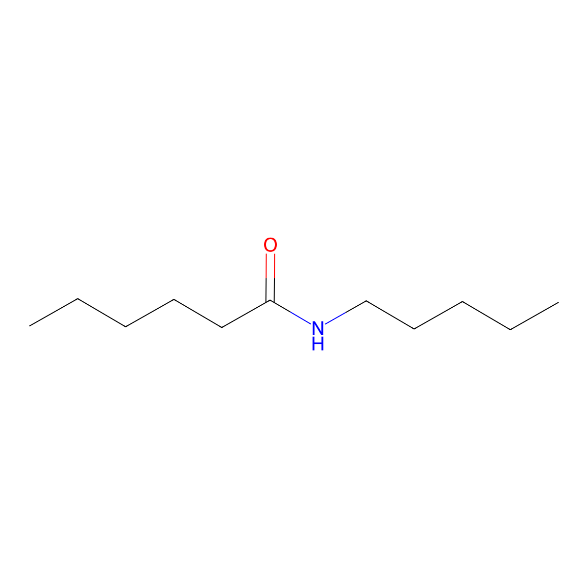 N-pentylhexanamide molecular structure, CAS 5129-75-9