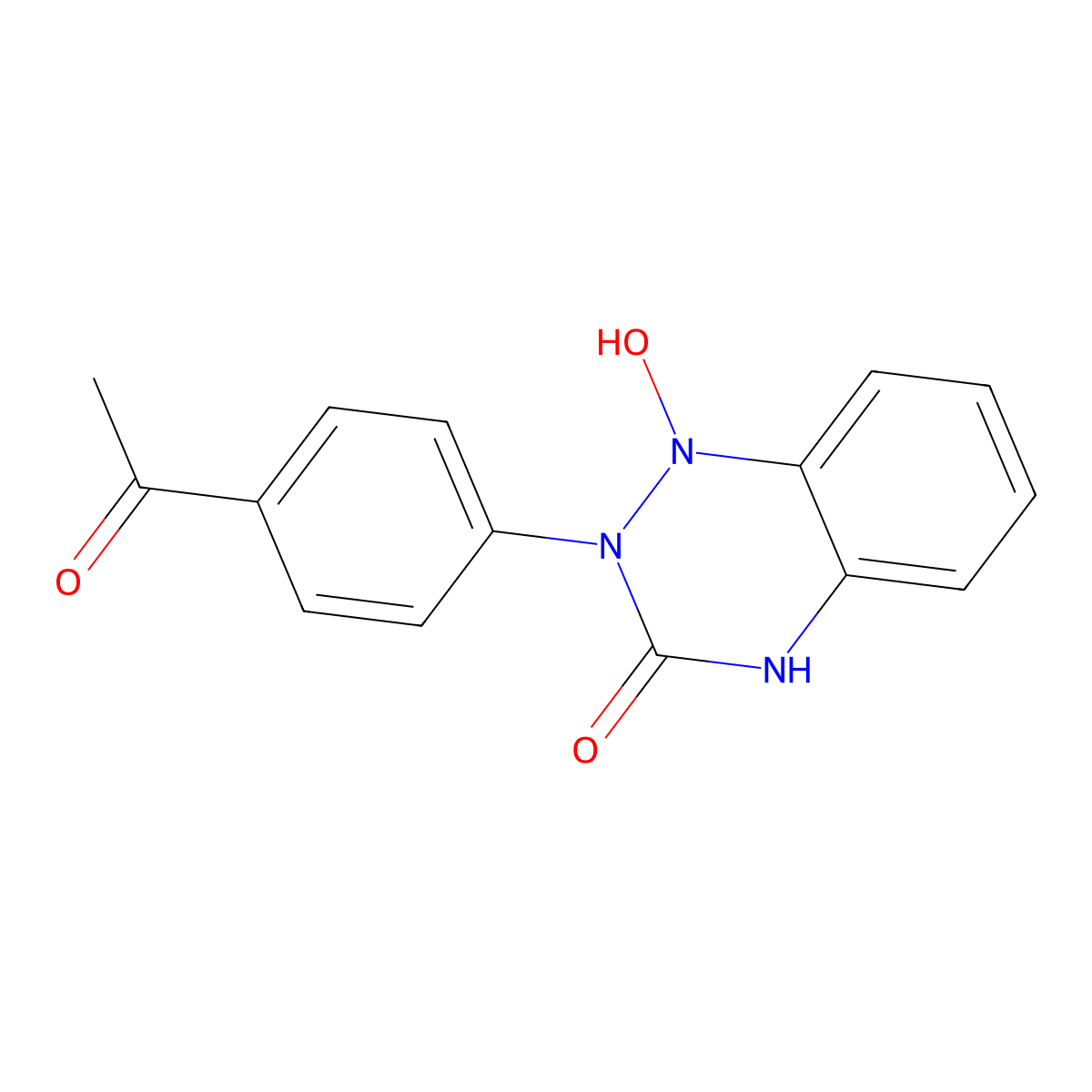 2-(4-acetylphenyl)-1-hydroxy-1,4-dihydro-1,2,4-benzotriazin-3(2H)-one molecular structure, CAS 5129-81-7