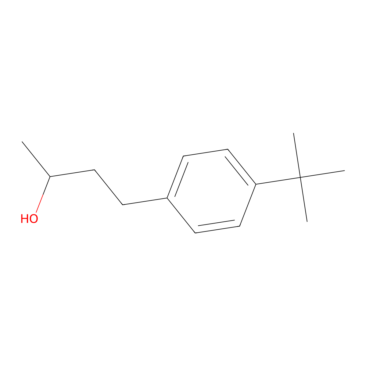 Benzenepropanol, 4-(1,1-dimethylethyl)-alpha-methyl- molecular structure, CAS 51290-65-4