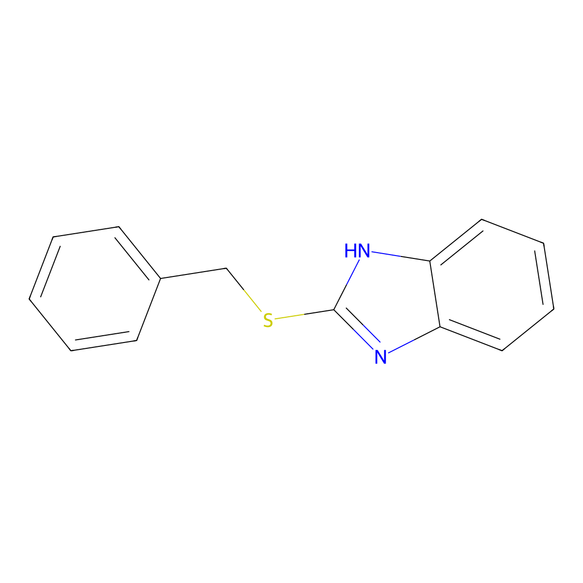 2-Benzylthiobenzimidazole molecular structure, CAS 51290-77-8