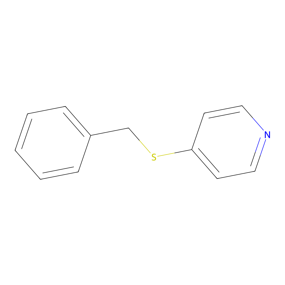 4-Benzylsulfanylpyridine molecular structure, CAS 51290-78-9