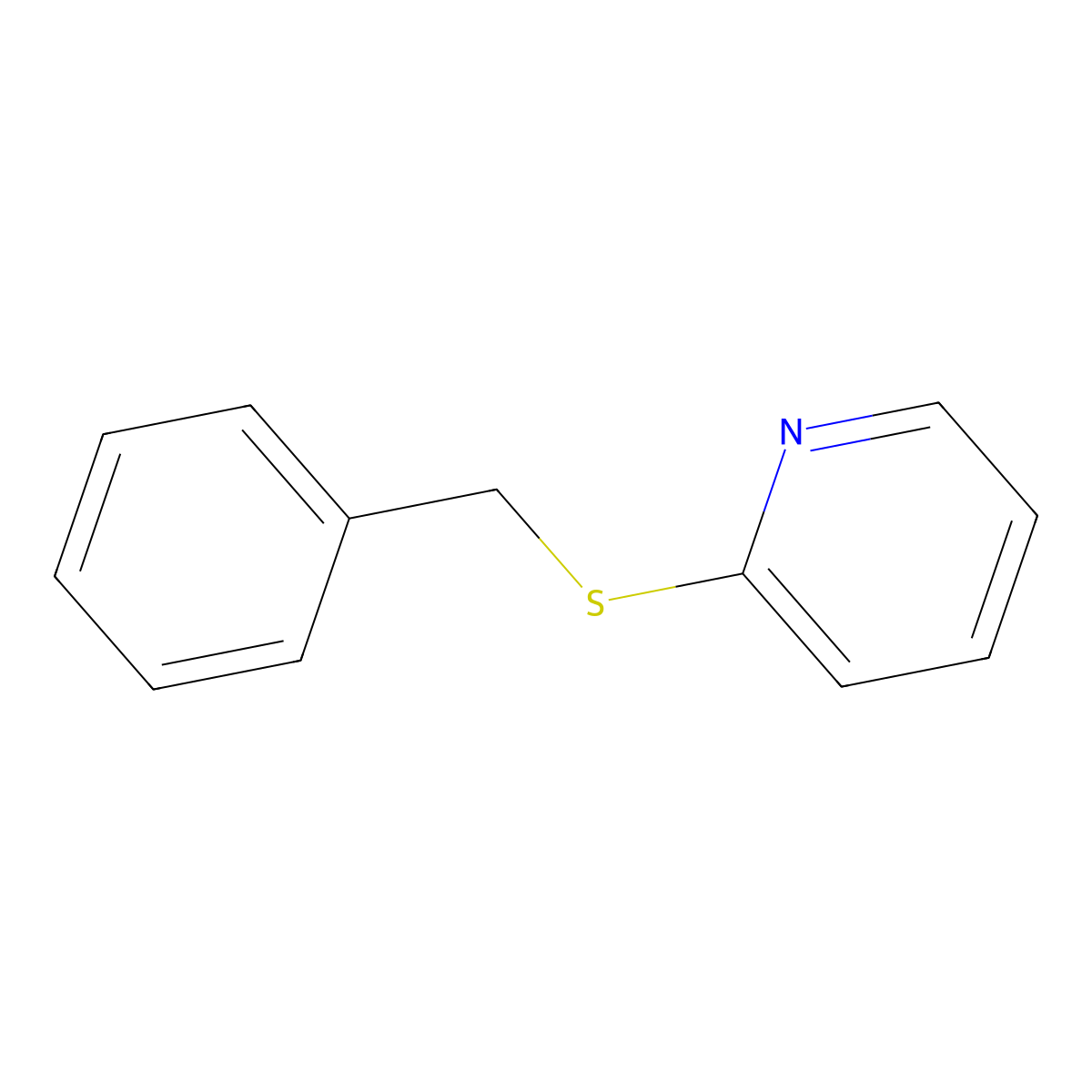 2-Benzylsulfanylpyridine molecular structure, CAS 51290-79-0
