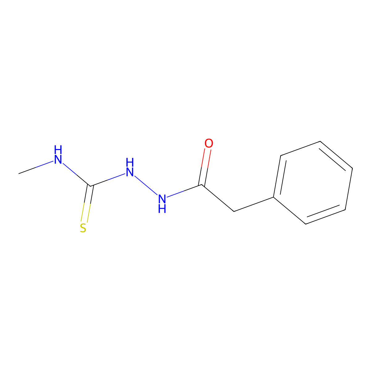 N-methyl-2-(phenylacetyl)hydrazinecarbothioamide molecular structure, CAS 51291-26-0