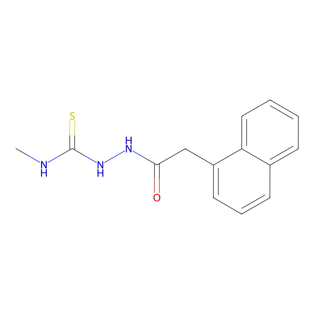 N-methyl-2-(1-naphthylacetyl)hydrazinecarbothioamide molecular structure, CAS 51291-27-1