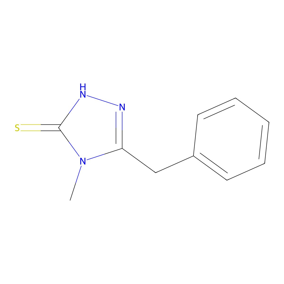 5-benzyl-4-methyl-4H-1,2,4-triazole-3-thiol molecular structure, CAS 51291-31-7