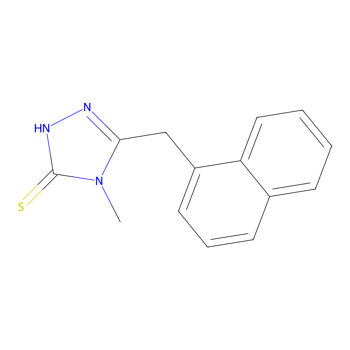 2,4-Dihydro-4-methyl-5-(1-naphthalenylmethyl)-3H-1,2,4-triazole-3-thione molecular structure, CAS 51291-32-8