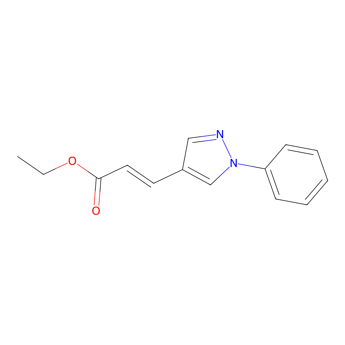 3-(1-Phenyl-4-pyrazolyl)-2-propenoic acid ethyl ester molecular structure, CAS 51294-76-9