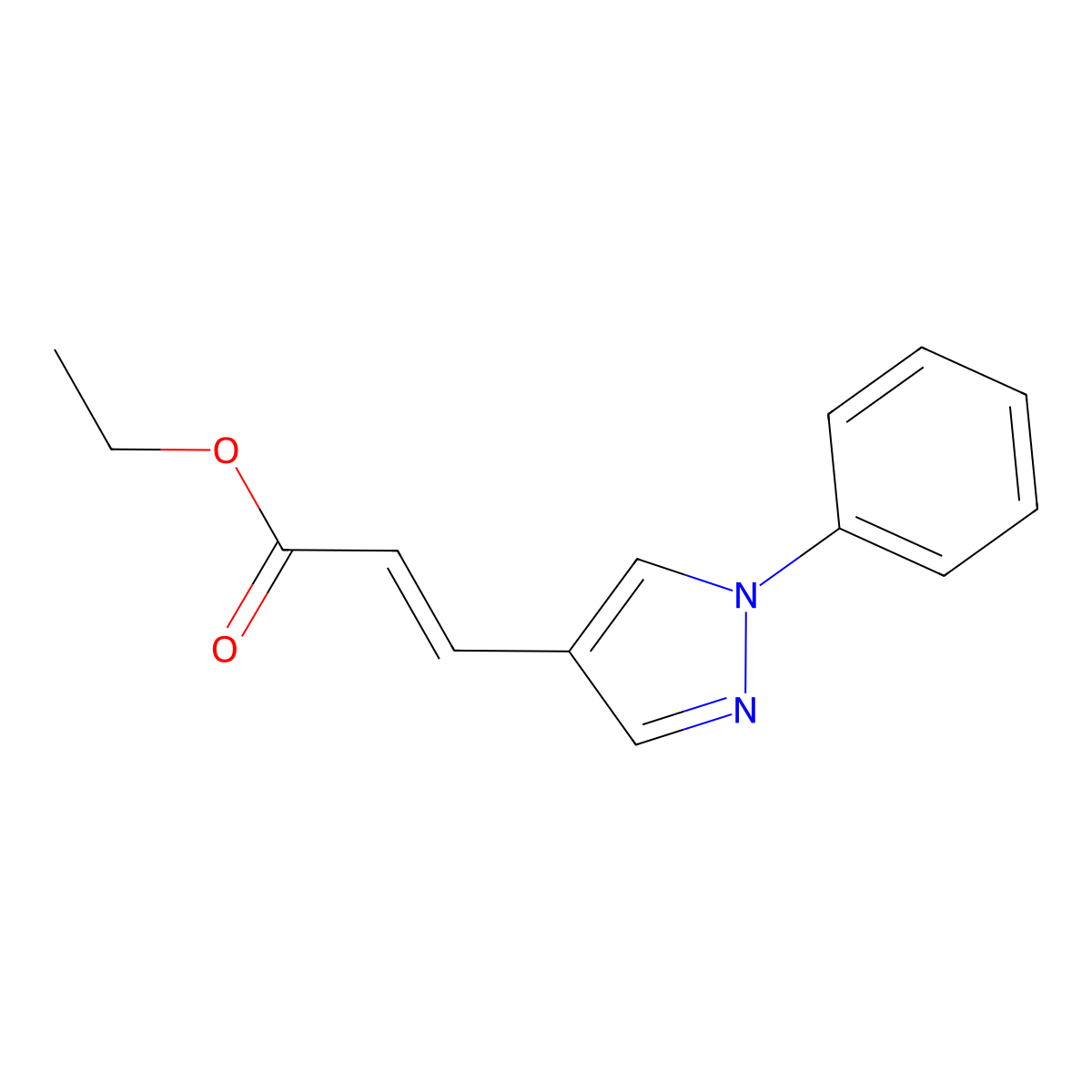 3-(1-Phenyl-4-pyrazolyl)-2-propenoic acid ethyl ester molecular structure, CAS 51294-76-9