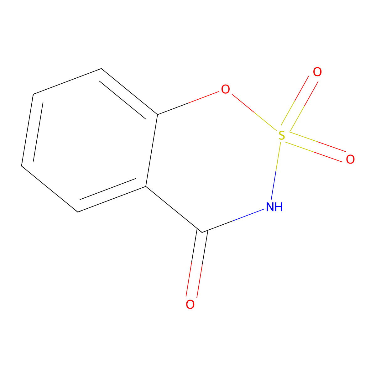 1,2,3-Benzoxathiazin-4(3H)-one, 2,2-dioxide molecular structure, CAS 51299-06-0