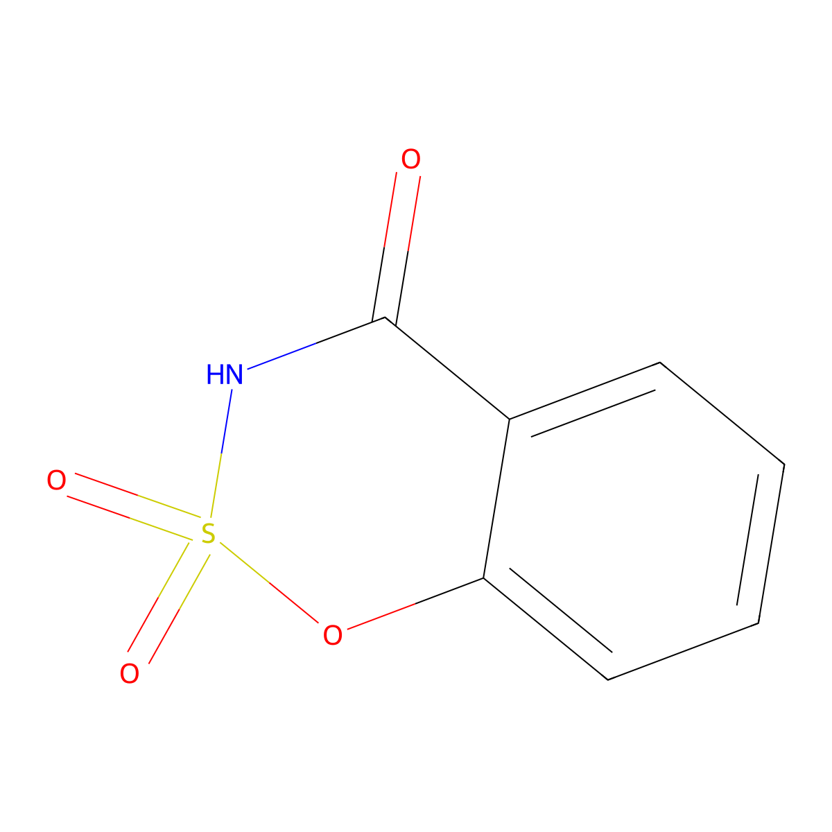 1,2,3-Benzoxathiazin-4(3H)-one, 2,2-dioxide molecular structure, CAS 51299-06-0