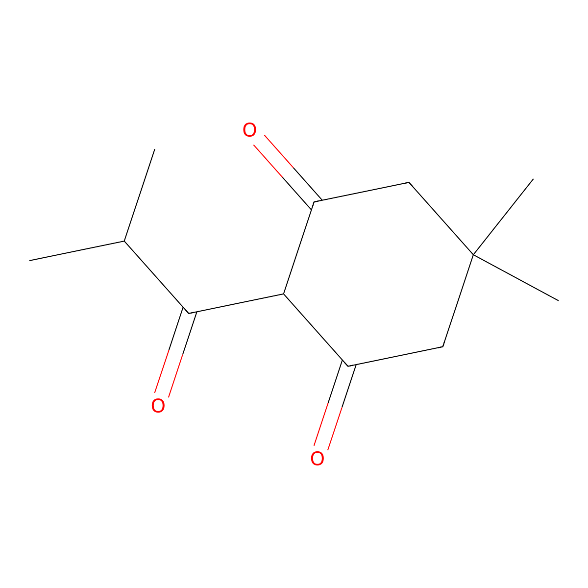 2-Isobutyryldimedone molecular structure, CAS 51299-97-9