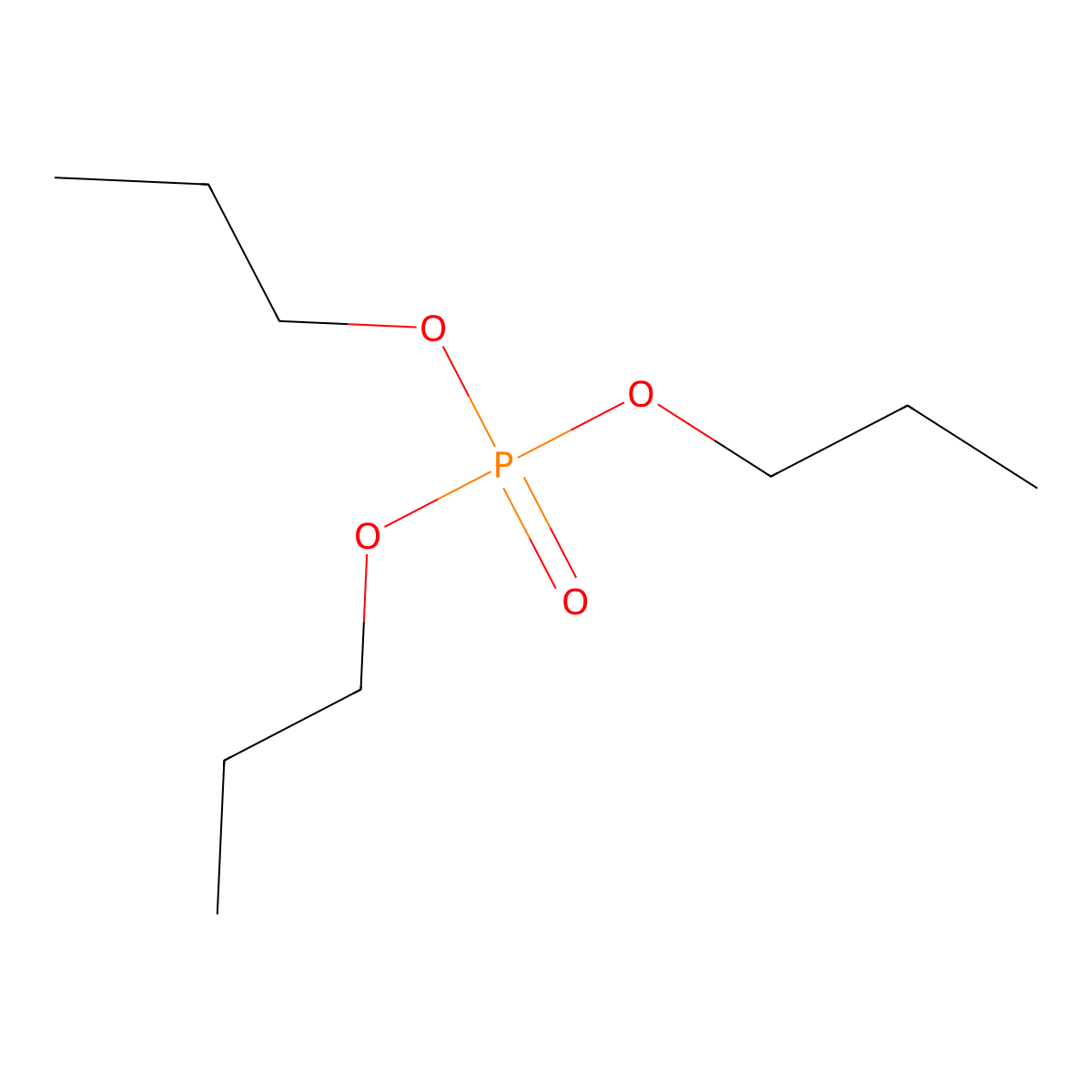 Tripropyl phosphate molecular structure, CAS 513-08-6