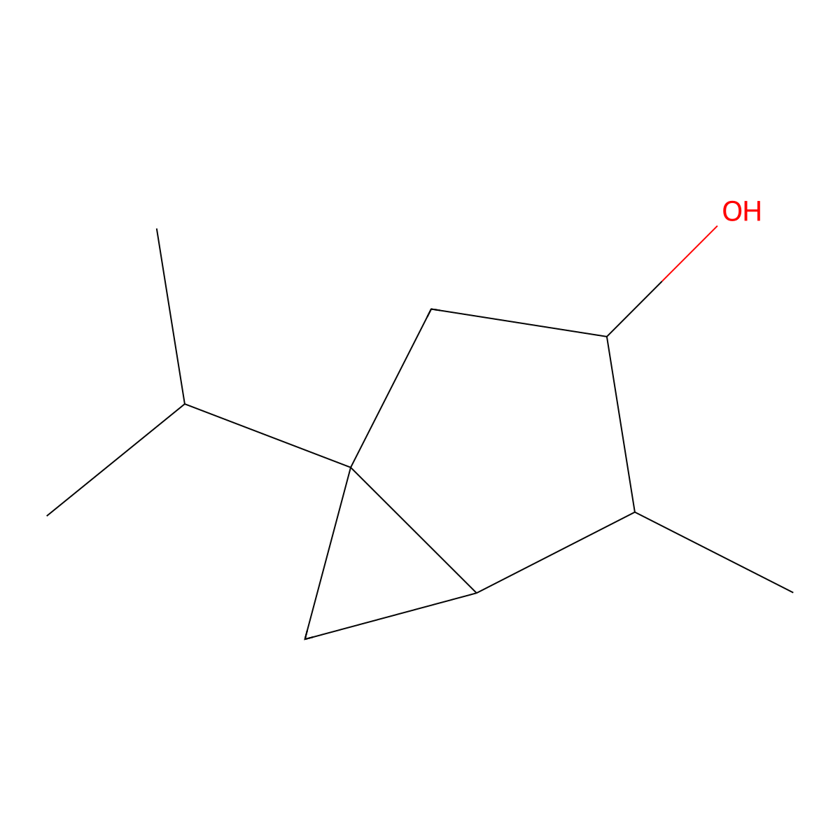 (1alpha,3alpha,4alpha,5alpha)-4-Methyl-1-(1-methylethyl)bicyclo(3.1.0)hexan-3-ol molecular structure, CAS 513-23-5