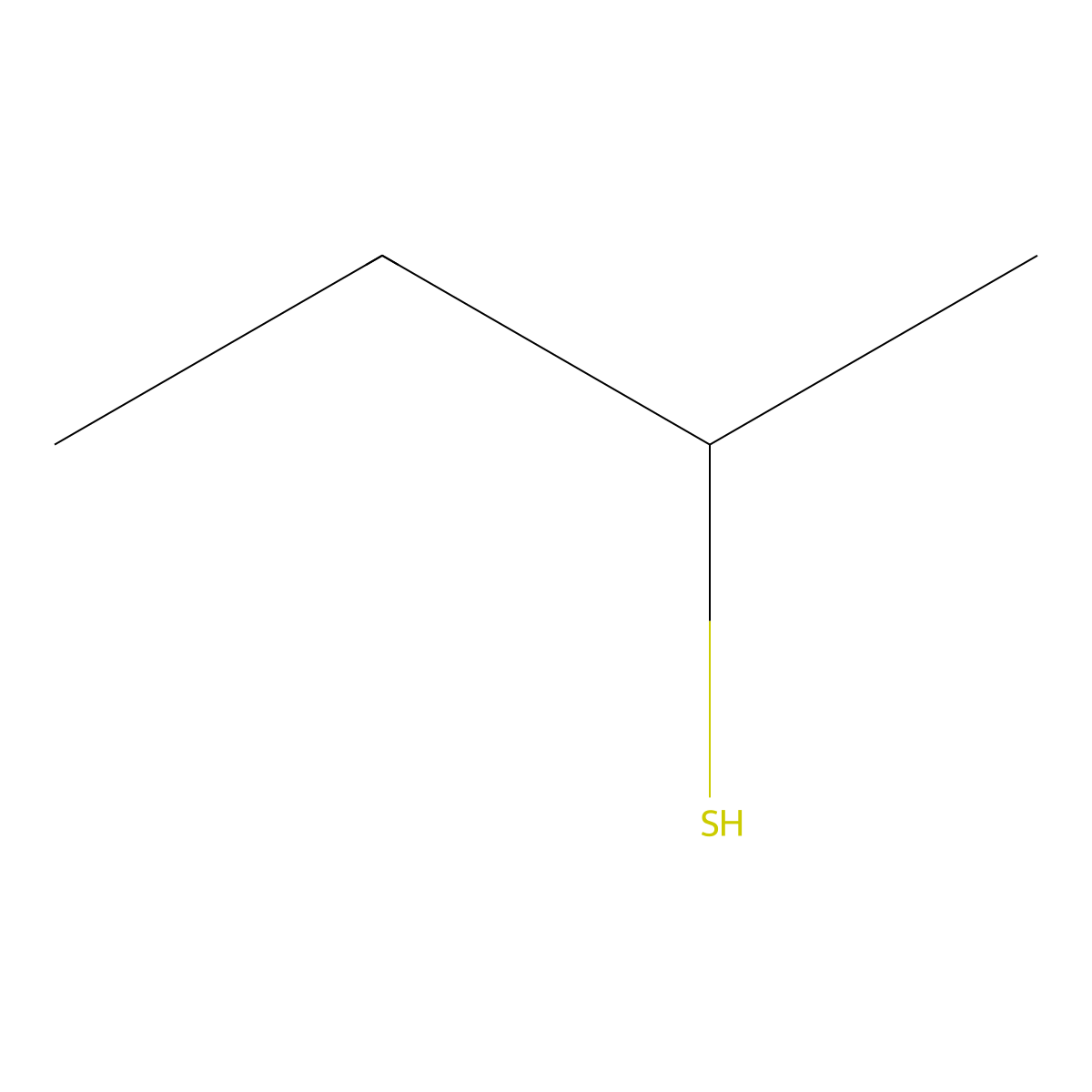 2-Butanethiol molecular structure, CAS 513-53-1