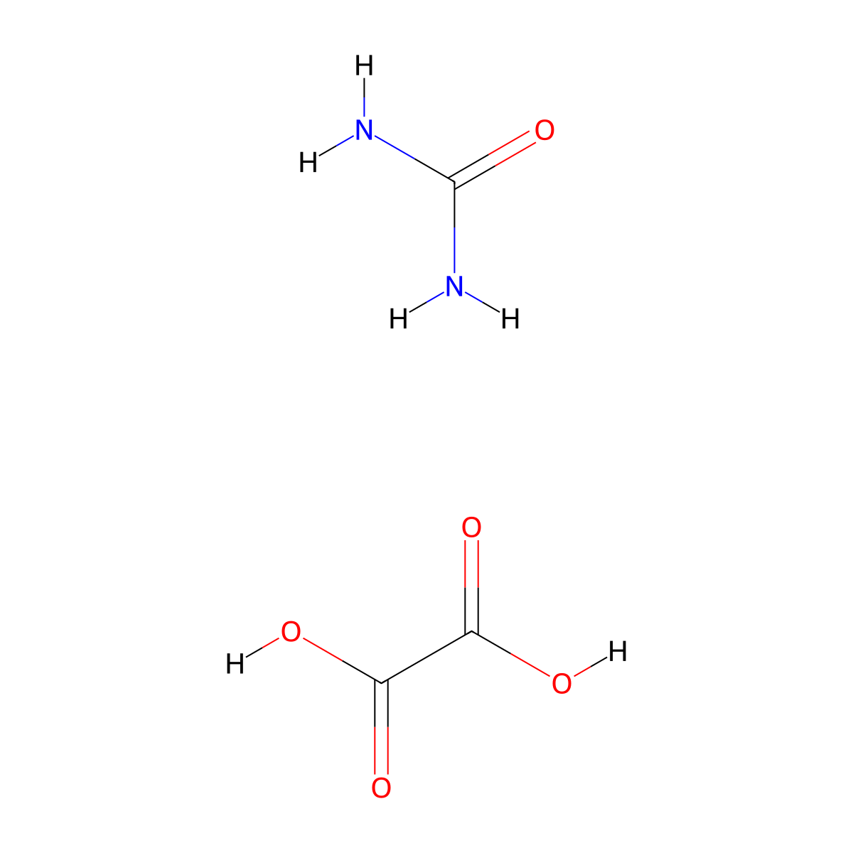 Urea oxalate molecular structure, CAS 513-80-4