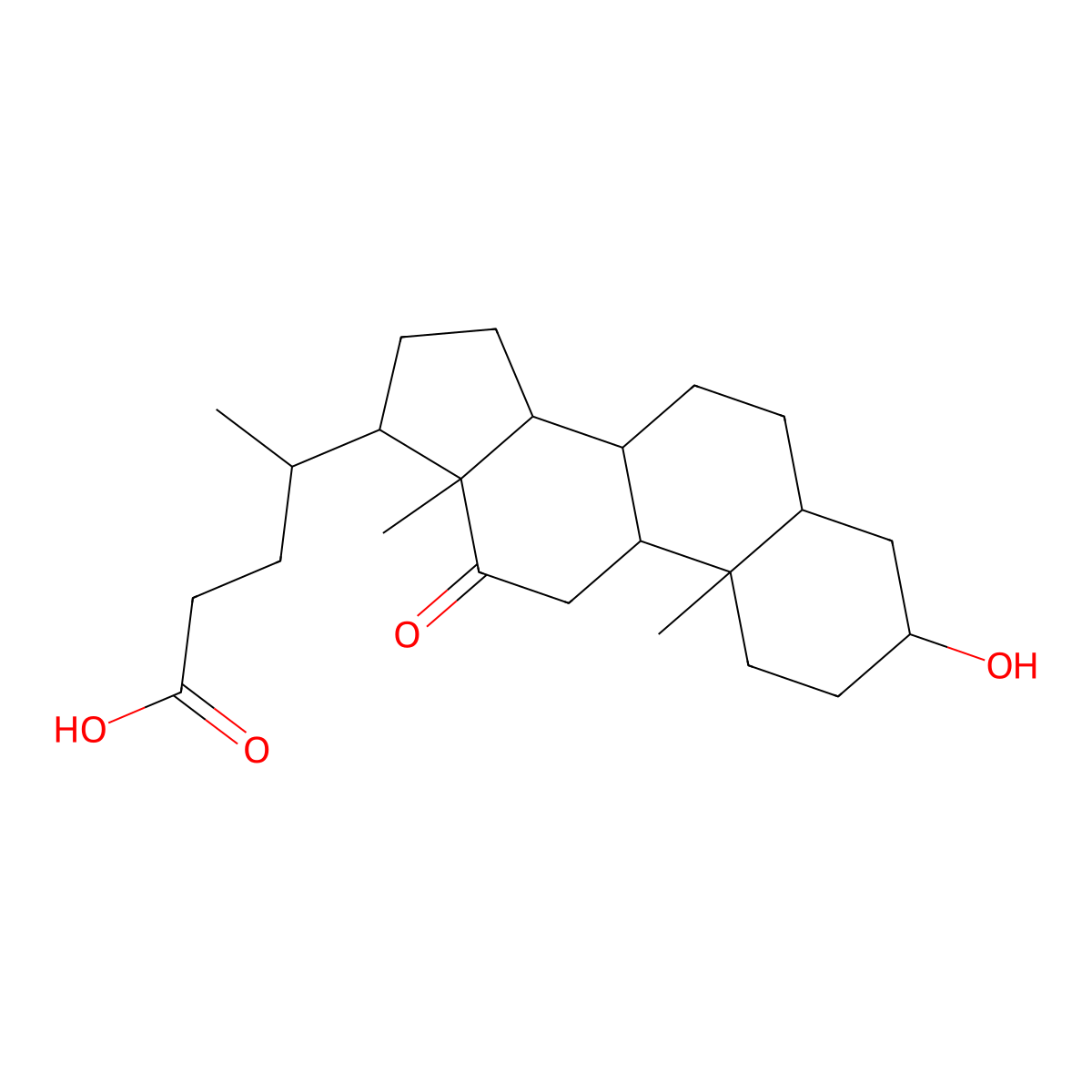 12-Ketolithocholic acid molecular structure, CAS 5130-29-0