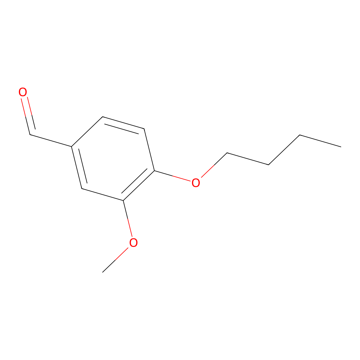 4-Butoxy-3-methoxybenzaldehyde molecular structure, CAS 51301-87-2
