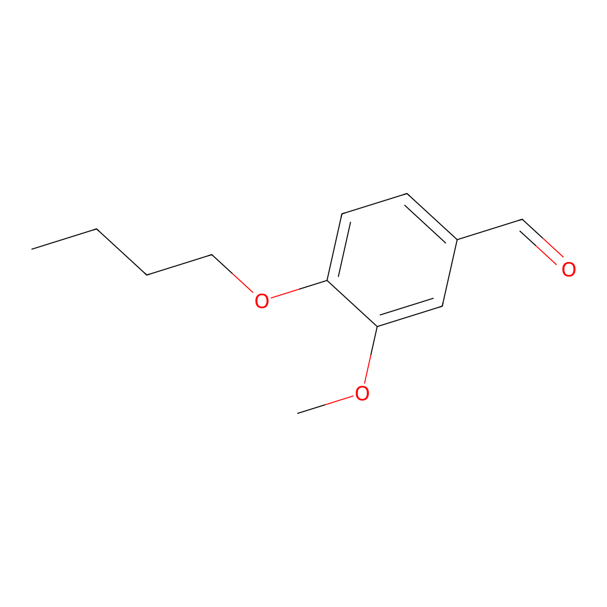 4-Butoxy-3-methoxybenzaldehyde molecular structure, CAS 51301-87-2