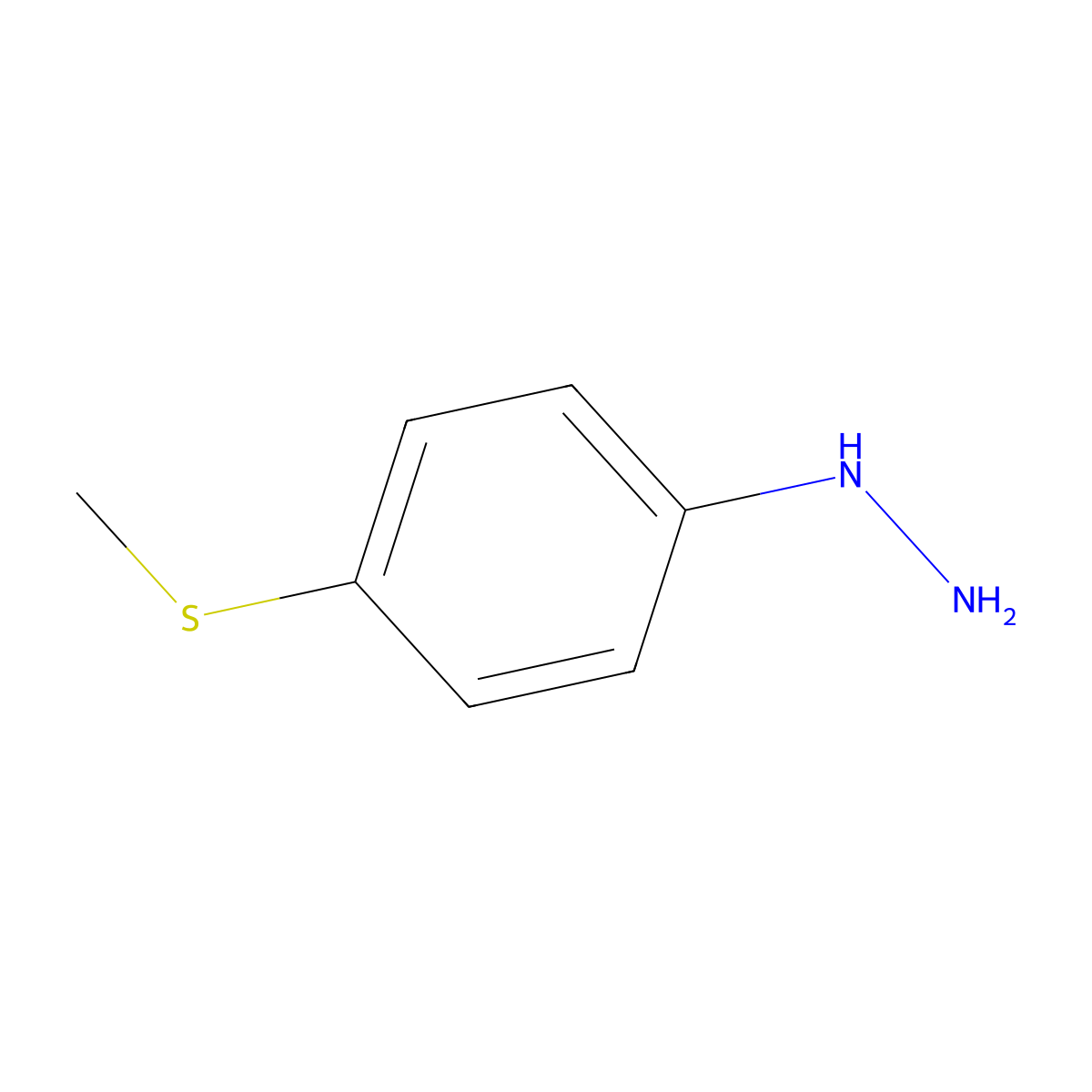 4-(Methylthio)phenylhydrazine molecular structure, CAS 51304-69-9